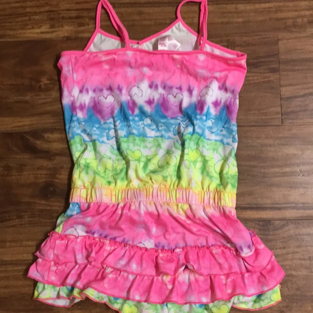 Justice Heart Tie Dyed Pajama Romper